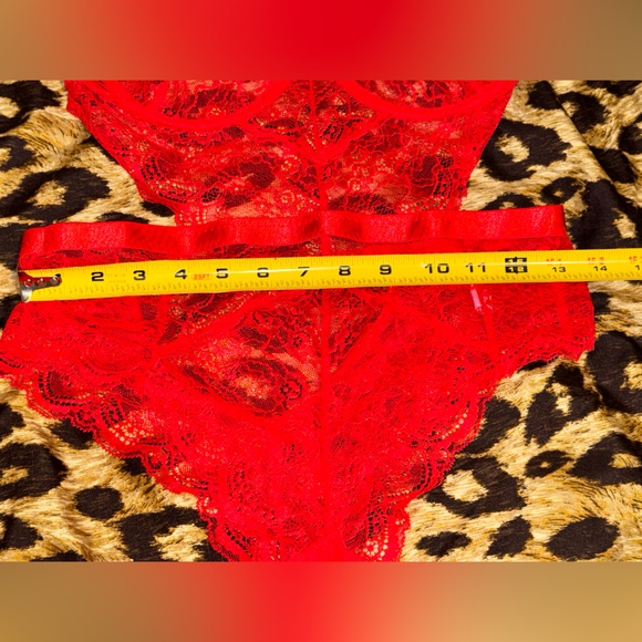 Elegant Red Lace Bodysuit! - Picture 3 of 7